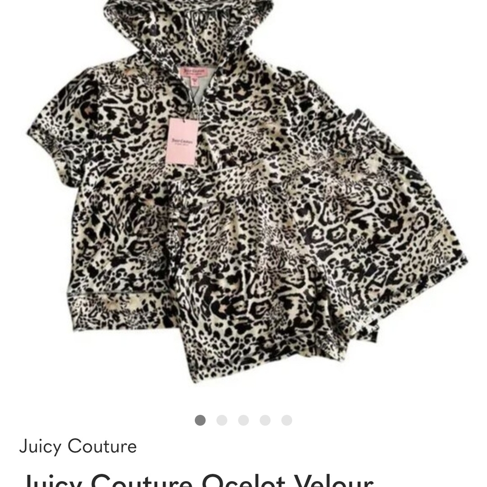 Juicy Couture Leopard Print Velour Set